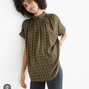 Madewell central drapey popover shirt